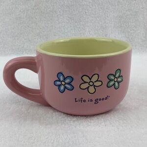 Good Home by Life Is Good Pink Floral Mug 11 oz.